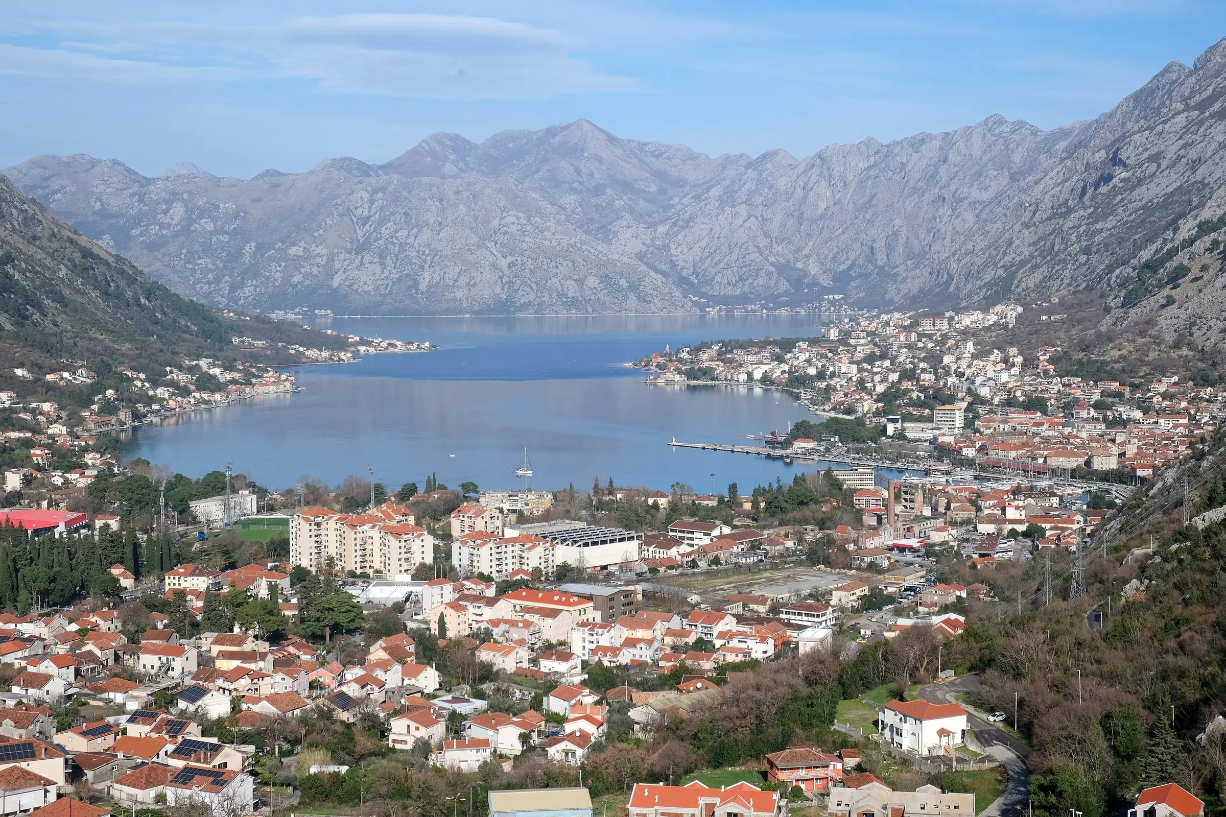 Bay of Kotor from the hillside above Kotor