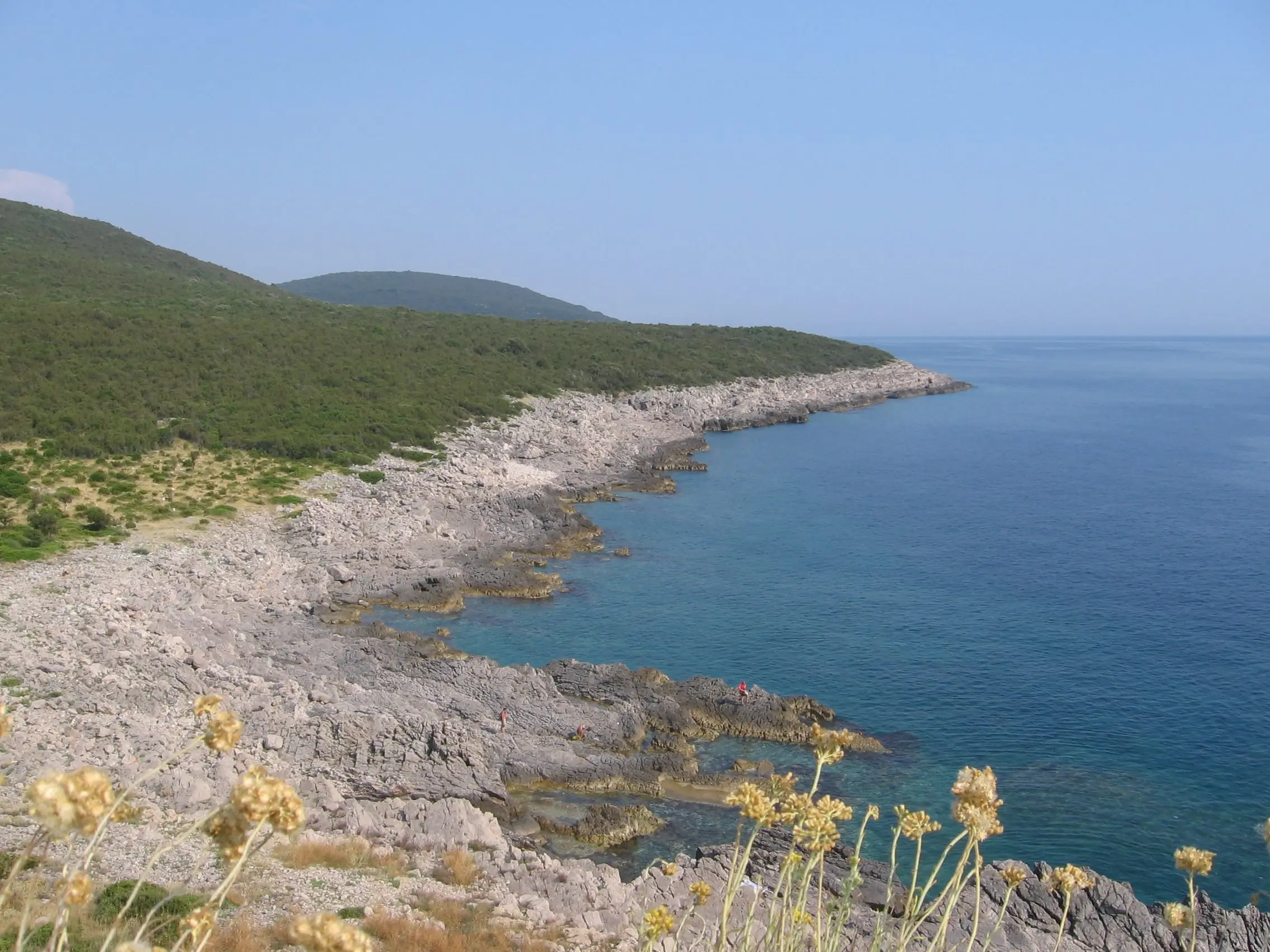 Rocky coastline of the Luštica peninsula